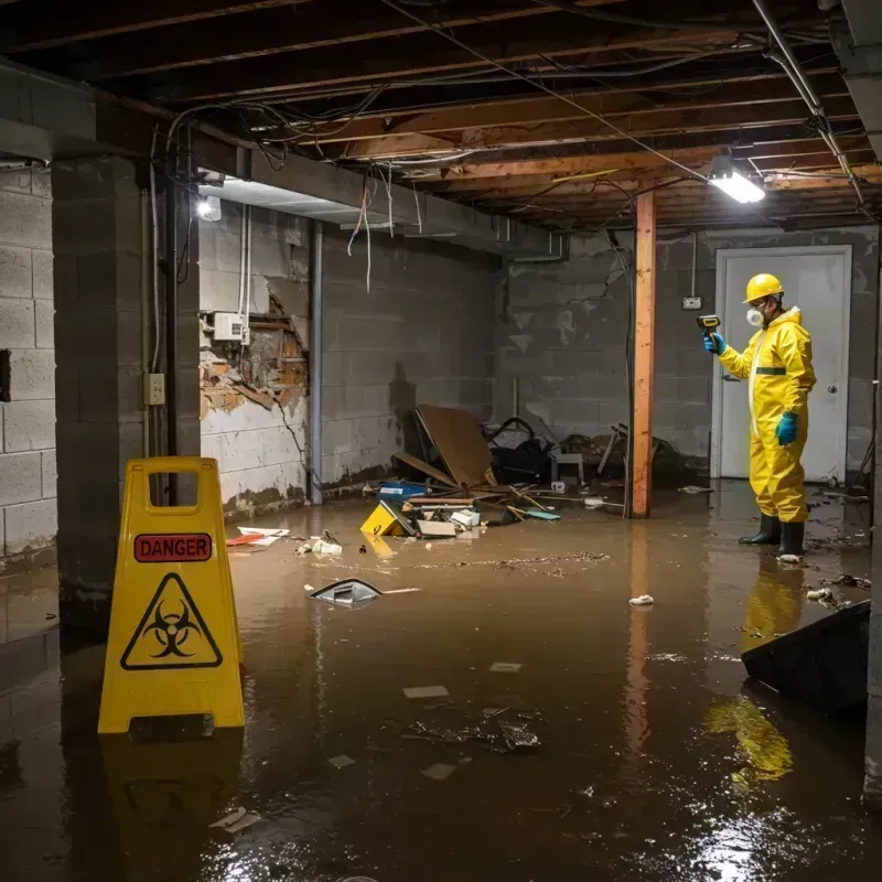 Flooded Basement Electrical Hazard in College Place, WA Property